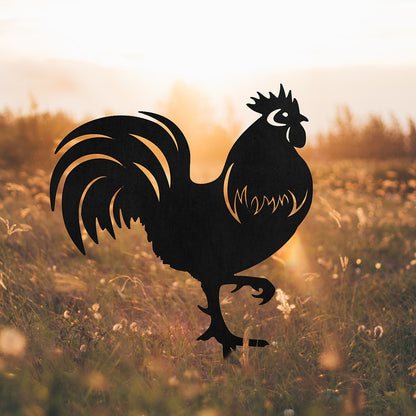 Rooster Corten Steel Garden Art