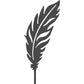 Feather Corten Steel Garden Art