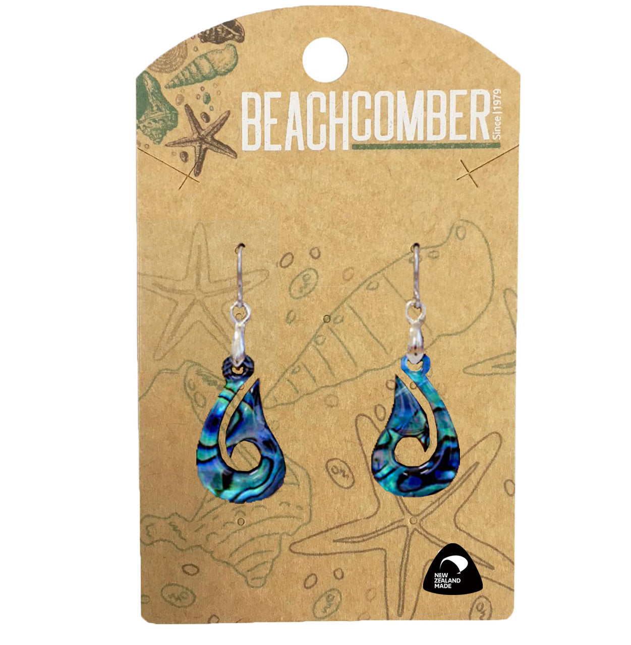 Paua Earrings Small Fishhook