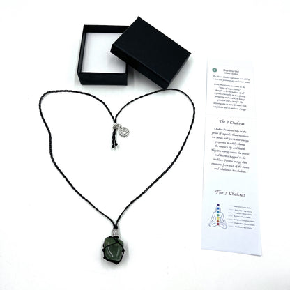 Braided Stone Necklace Aventurine