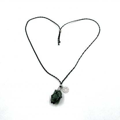 Braided Stone Necklace Aventurine