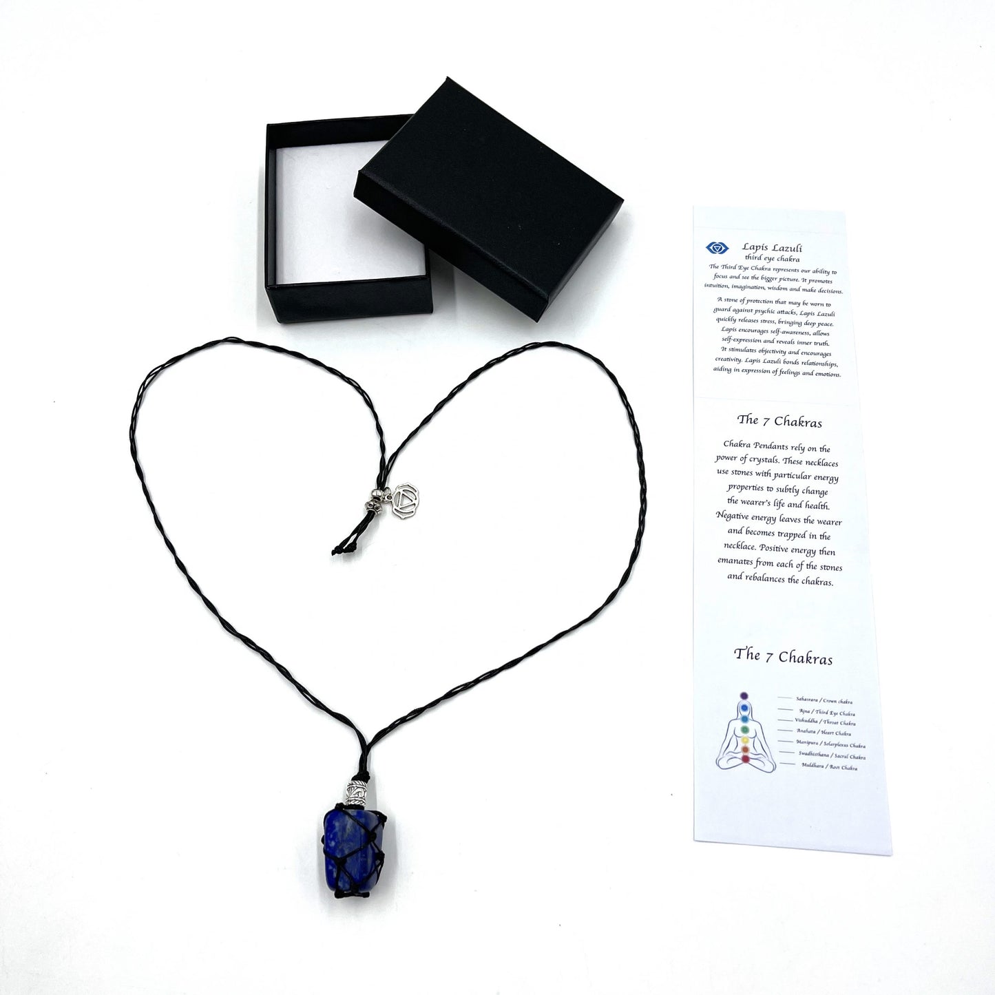 Braided Stone Necklace Lapis Lazuli