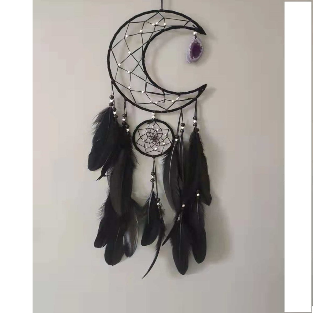 Black Moon with Amethyst Dreamcatcher 20cm