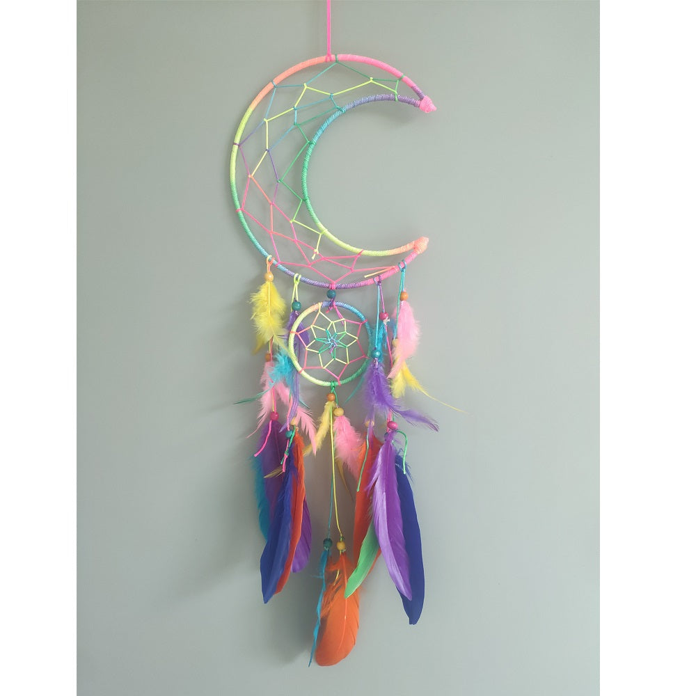 Multi Colour Half Moon Dreamcatcher 20cm