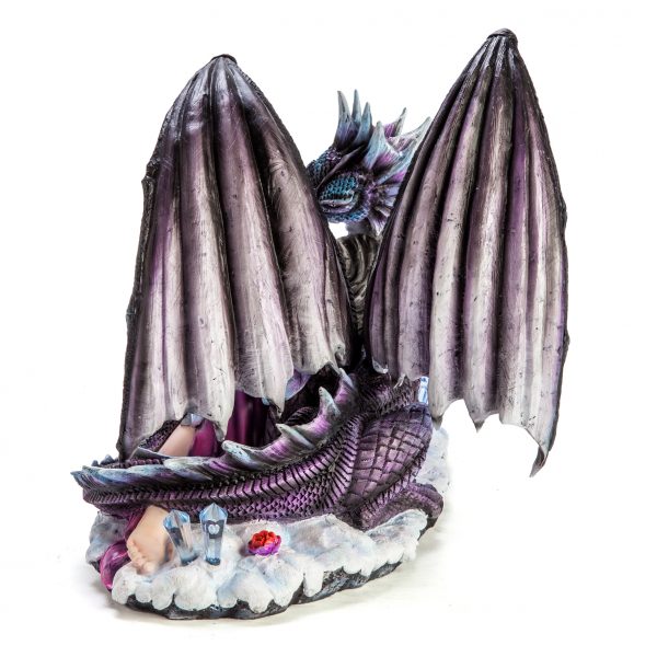 Purple Fairy sleeping on a Dragon