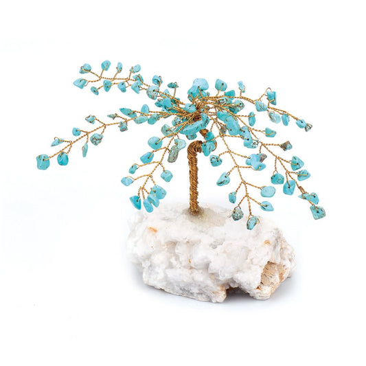 Gemstone Tree Crystal Base Turquentine