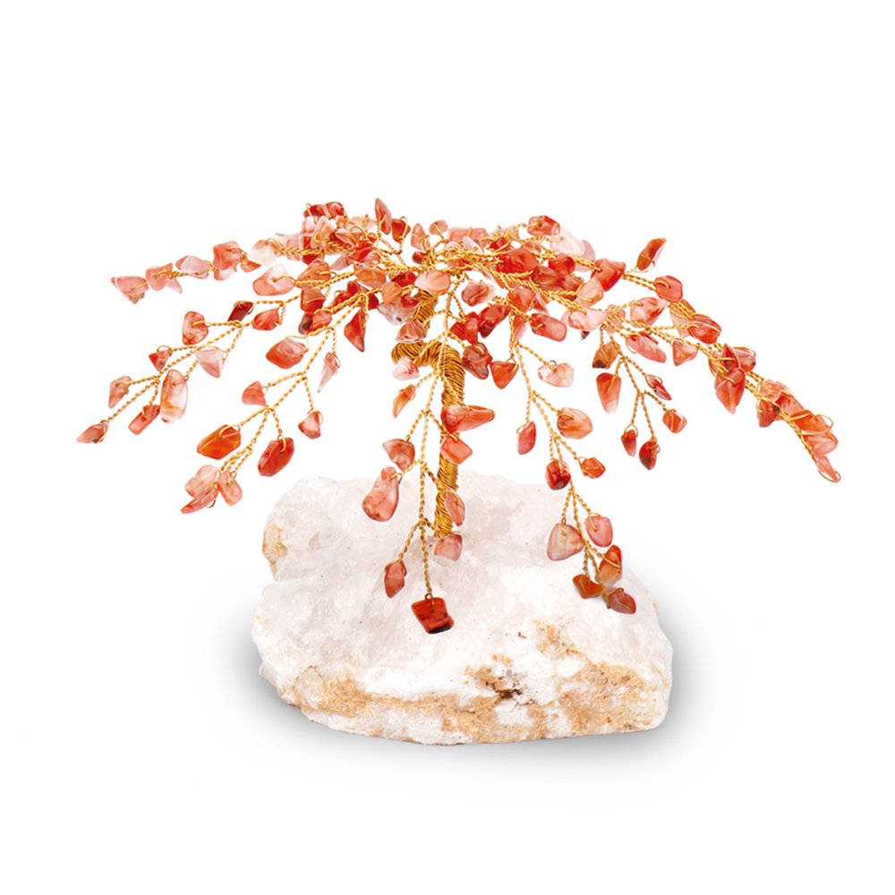 Gemstone Tree Crystal Base Carnelian