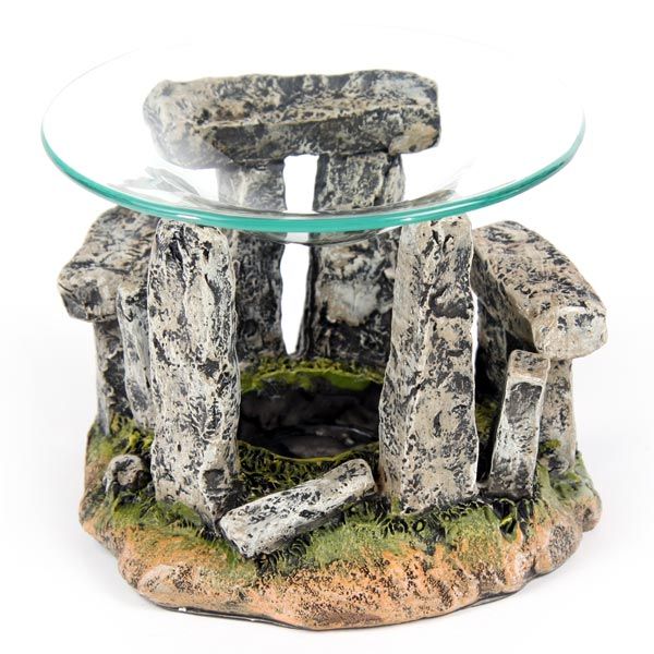Stone Circle Oil Burner with Glass Dish
