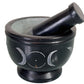 Triple Moon Soapstone Mortar and Pestle