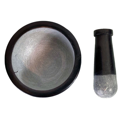 Triple Moon Soapstone Mortar and Pestle