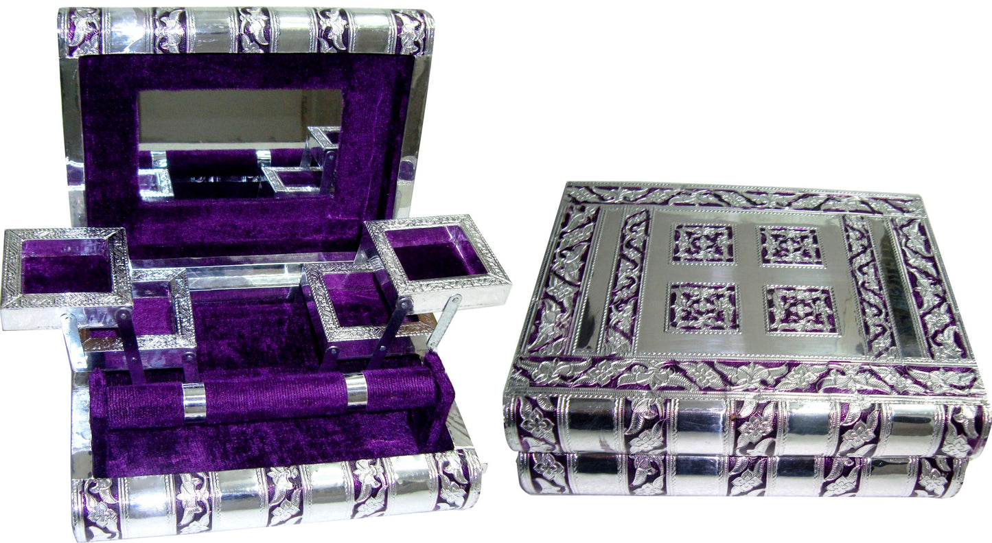 Jewellery Box Purple Fabric