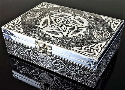 Silver Jewelry Box Celtic Pentagram