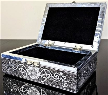 Silver Jewelry Box Celtic Pentagram