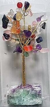 Large Gemstone Tree on Crystal Base