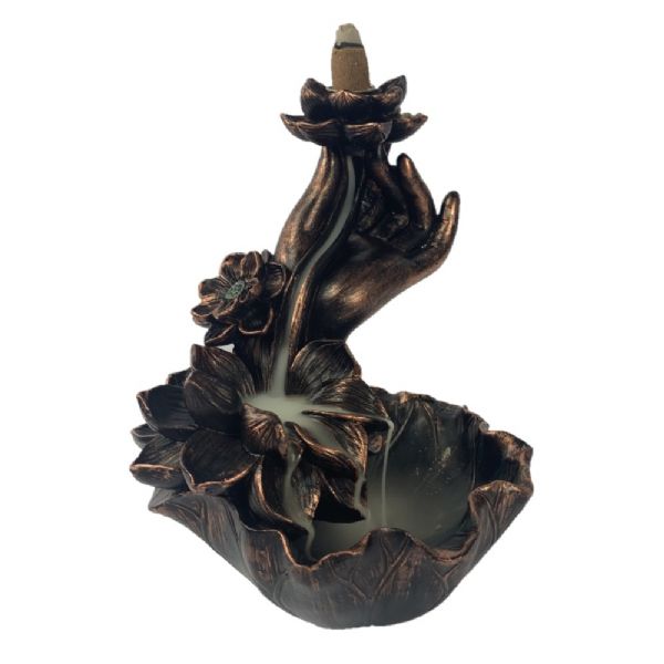 Lotus & Hand Bronze Backflow