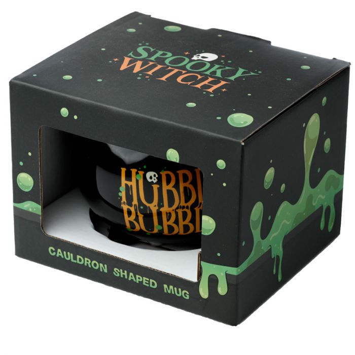 Hubble Bubble Black Cauldron Ceramic Shaped Mug