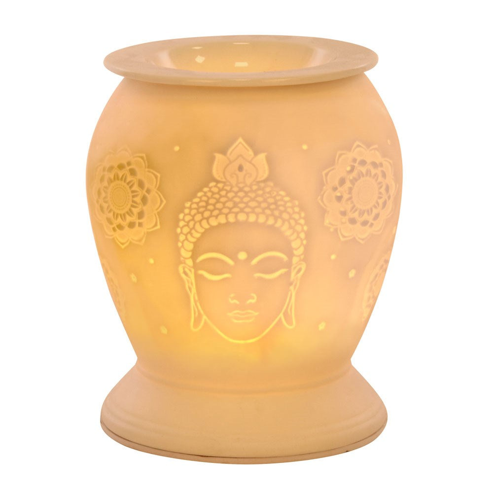 Buddha White Ceramic Electric Oil Burner