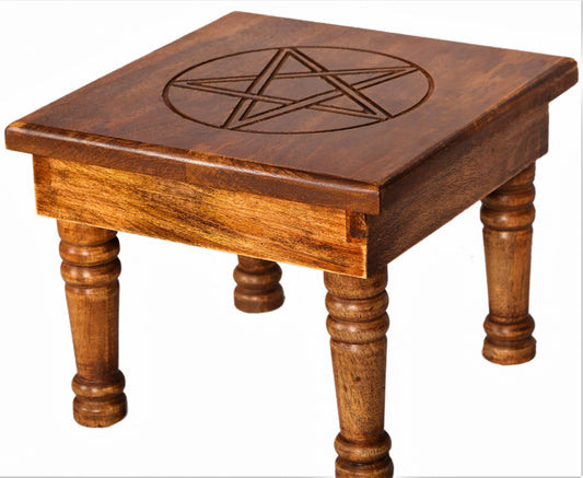 Altar Table Pentacle Light mango wood