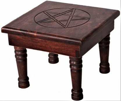 Altar Table Pentacle Dark mango wood