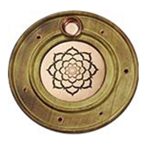 Lotus Copper Wood Incense Burner 10cm