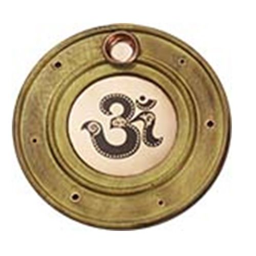 Om Copper Wood Incense Burner 10cm