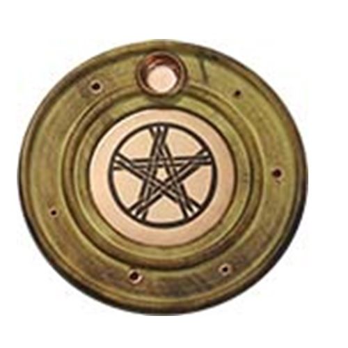 Pentacle Copper Wood Incense Burner