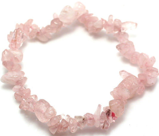 ROSE QUARTZ CHIP BRACELET