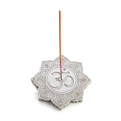 Stone Om Incense Burner