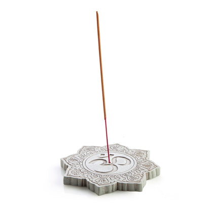 Stone Om Incense Burner