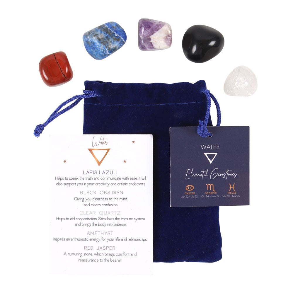 Water Element Zodiac Tumble Stone Set