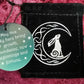 Moon Gazing Hare Glass Charm