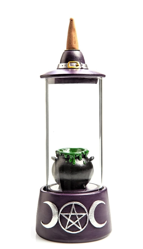 Cauldron Glass Case LED Backflow Incense Burner