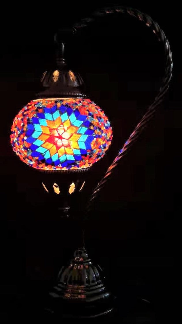 Turkish Mosaic Lamp- Swan Neck