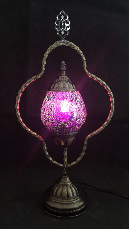 Metal Framed Turkish Mosaic Lamp