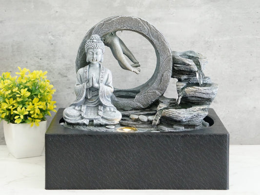 Water Feature Buddha Meditating Hands