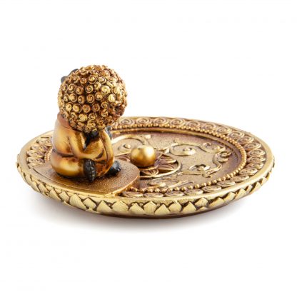 Gold Sleeping Baby Buddha Incense Burner