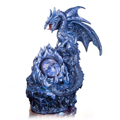 Ice Dragon with Fiery LED Crystal Ball