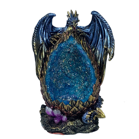 Dragon On Crystal Egg Blue LED NEW!