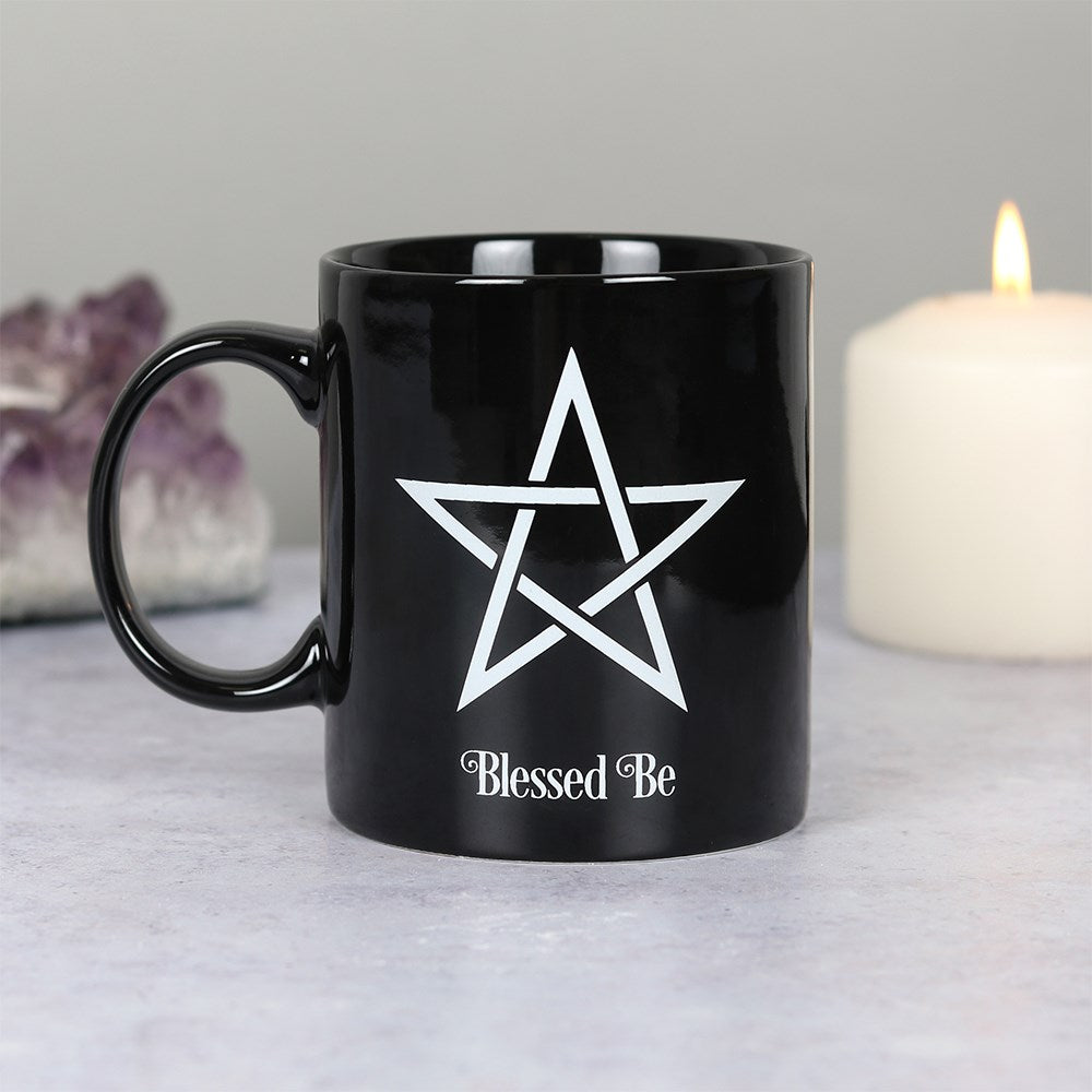 Blessed Be Pentagram Ceramic Mug