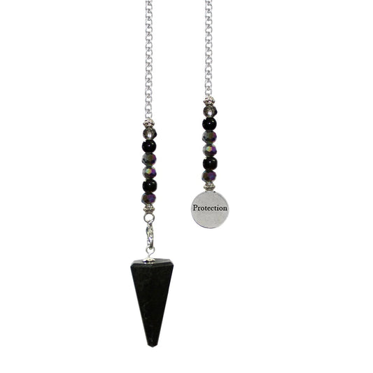 Pendulum Faceted Black Tourmaline Protection NEW!