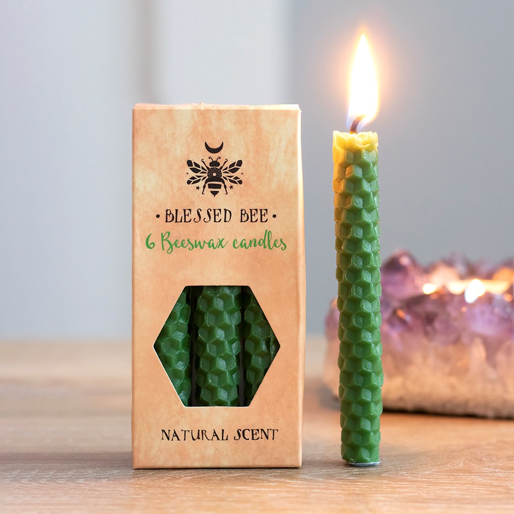 Green Beeswax Spell Candles