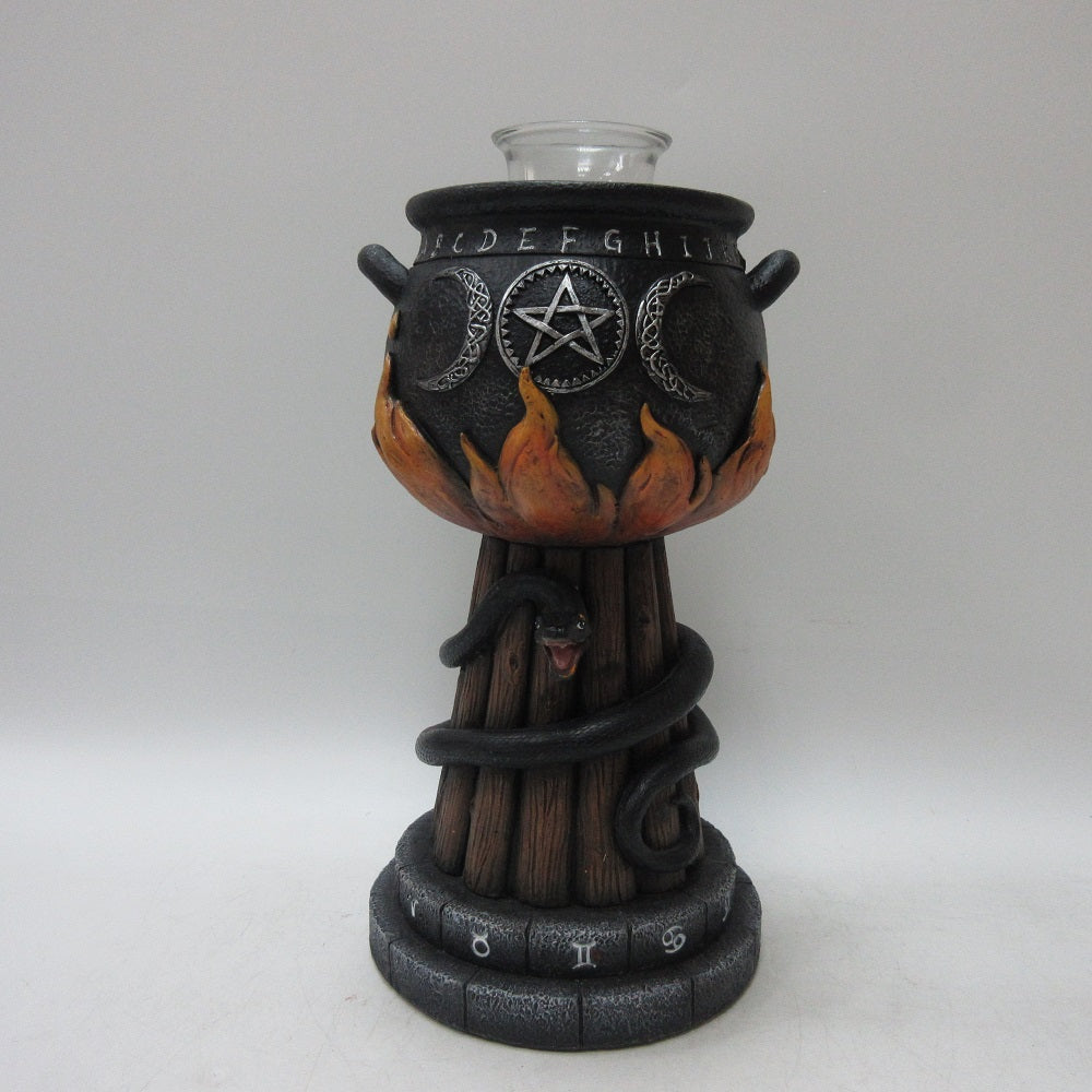 Cauldron Triple Moon Tealight Holder