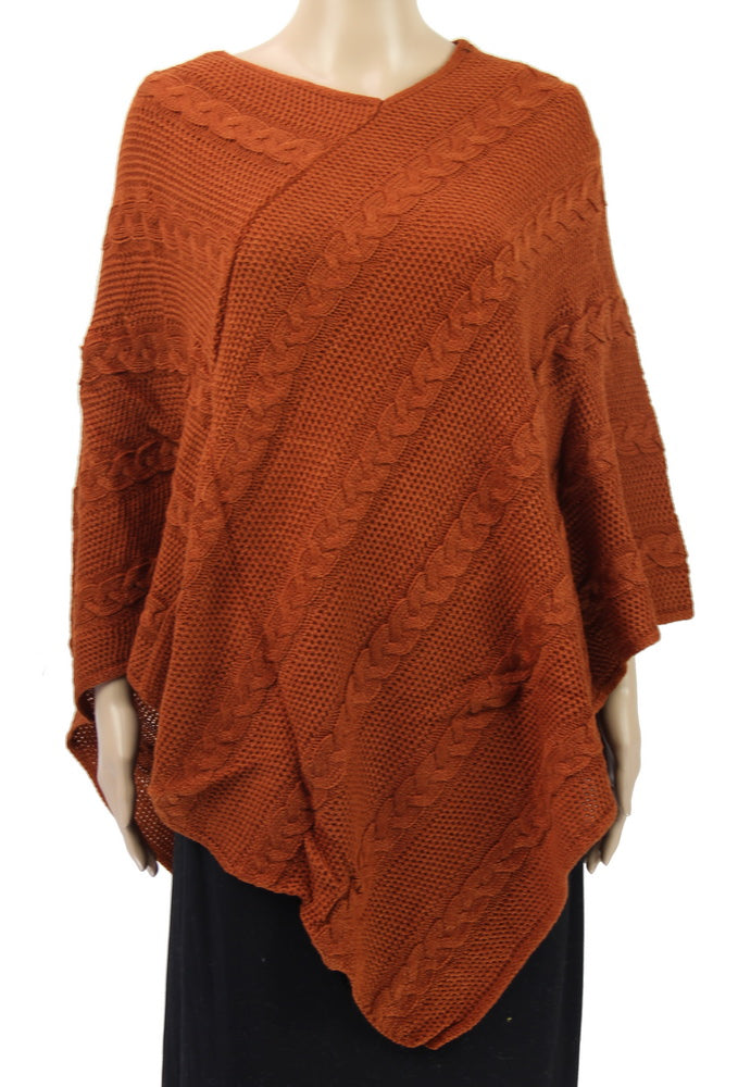 plait lines poncho